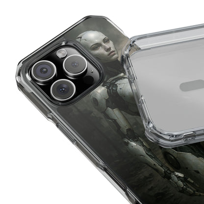 Futuristic Phone Case, Clear Impact Case with Sci-Fi Design, Smartphone Protection, Cyberpunk Aesthetic, Gift for Tech Lovers