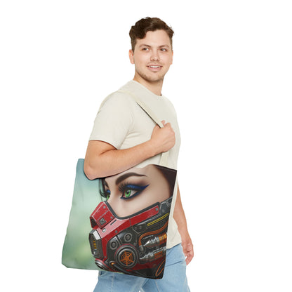 Futuristic Character Tote Bag, Stylish Eco-Friendly Bag, Unique Gift for Fans, Everyday Use for Shopping or Work, Gift for Her