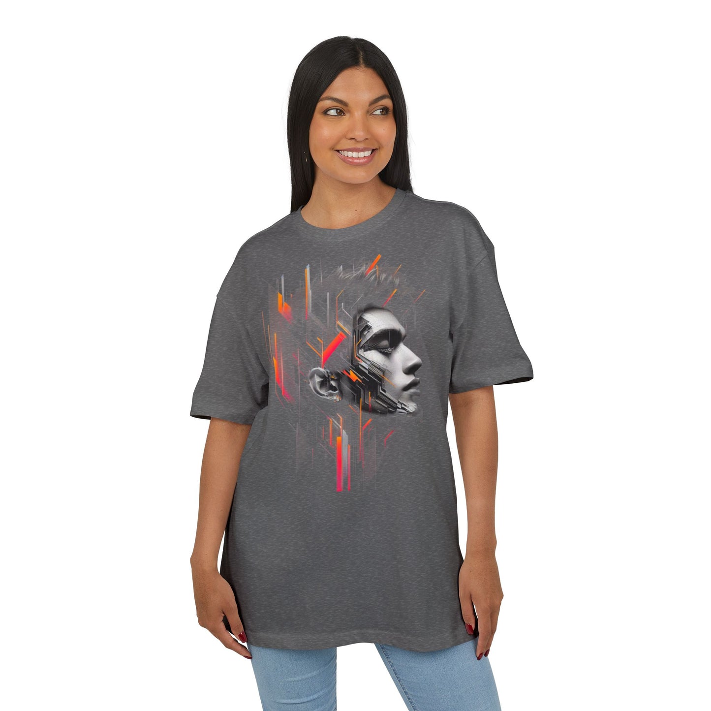 Artistic Oversize Tee - Modern Abstract Design