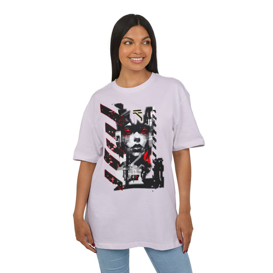 Unisex Heavy Oversize Tee with Urban Art Design - Streetwear Style Tee