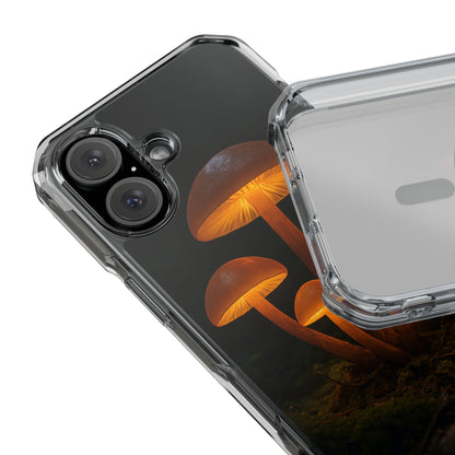 Magnetic Clear Impact Cases, Mushroom Phone Case, Eco-Friendly Phone Cover, Unique Phone Accessories, Gift for Nature Lovers, Artistic