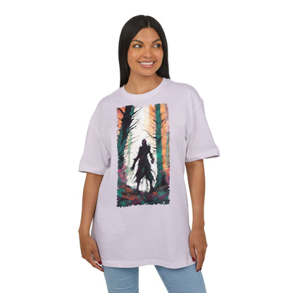 Artistic Oversized Tee - Forest Silhouette Design, Casual Unisex Fashion, Perfect for Nature Lovers, Gift for Friends, Relaxed Everyday Wear