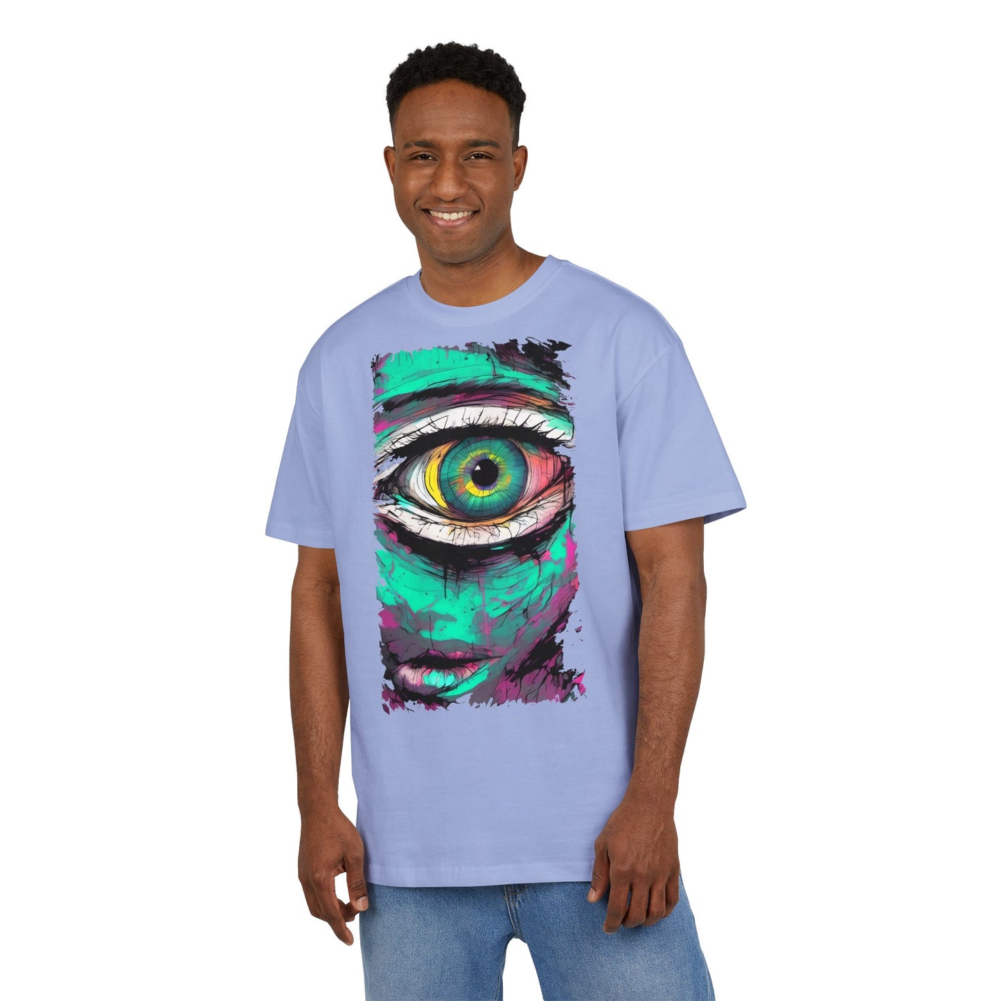 Stylish Eye Graphic Tee, Unisex Oversized T-Shirt, Casual Wear, Street Style, Gift for Art Lovers, Funky Apparel