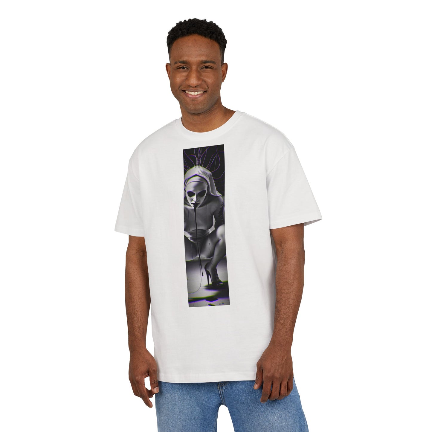 Unisex Oversized Graphic Tee - Edgy Gothic Design