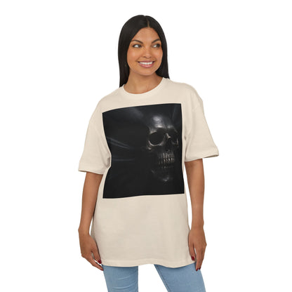 Skull Graphic Oversized Tee - Unisex Heavy Tee for Casual Wear, Street Style, Halloween Attire, Gift for Friends, Unique Art Tee