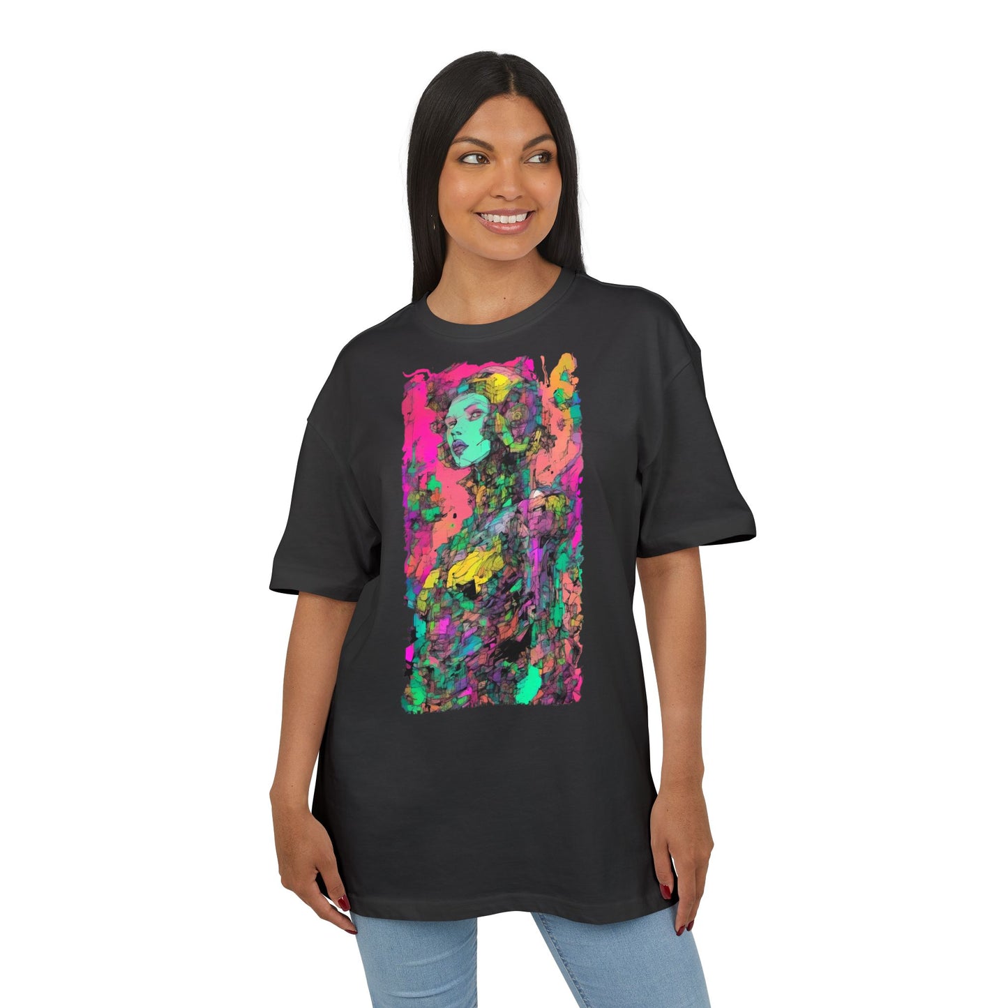Artistic Oversize Tee - Vibrant Graphic Shirt, Casual Streetwear, Unique Gift for Art Lovers, Everyday Wear, Graphic Tee