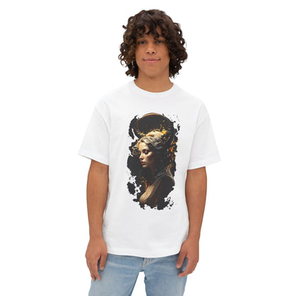 Artistic Oversized Tee with Abstract Portrait, Unisex Graphic Tee, Casual Streetwear, Perfect Gift for Art Lovers, Unique Summer Shirt
