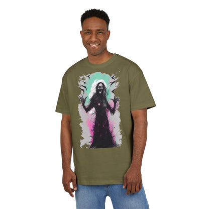 Spooky Witch Oversize Tee - Halloween Shirt, Graphic Tee for Festivals, Trendy Streetwear, Gift for Witch Lovers, Unisex Apparel