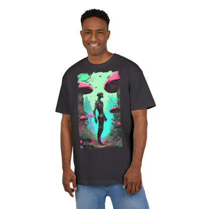 Psychedelic Mushroom Tee, Unisex Oversize Shirt, Trendy Graphic T-shirt, Casual Wear, Festival Attire, Unique Gifts