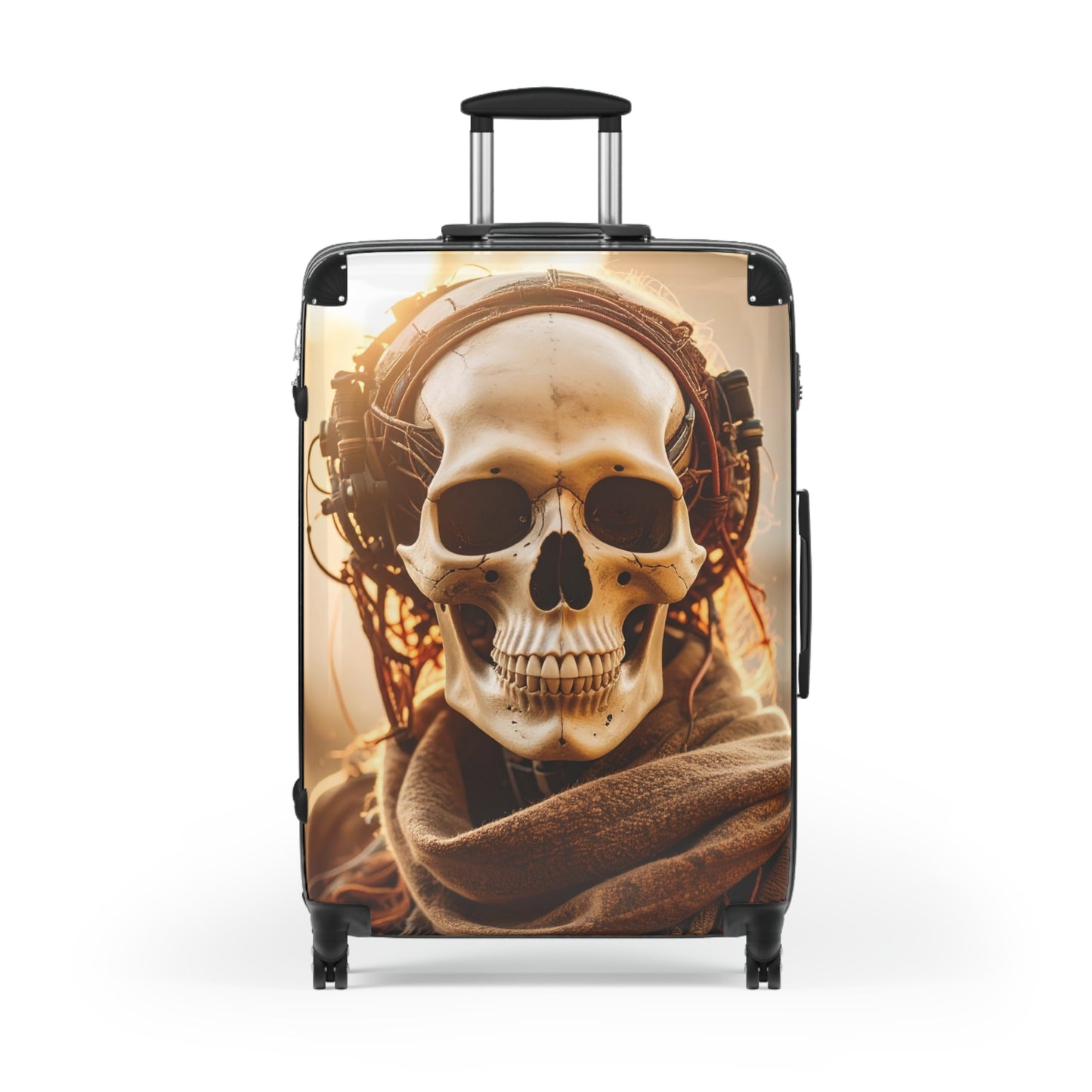 Stylish Skull Suitcase - Unique Travel Luggage for Adventurers, Halloween Travel, Vintage Boho Style, Skull Design, Gifts for Travelers