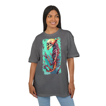 Colorful Skeleton Art Unisex Heavy Oversize Tee | Graphic Tee, Skeleton Shirt, Artsy Gift, Halloween Apparel, Trendy Streetwear