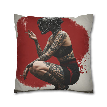 Edgy Tattoo Art Pillowcase | Boho Decor, Home Accent, Gift for Her, Trendy Cushion, Festival Style