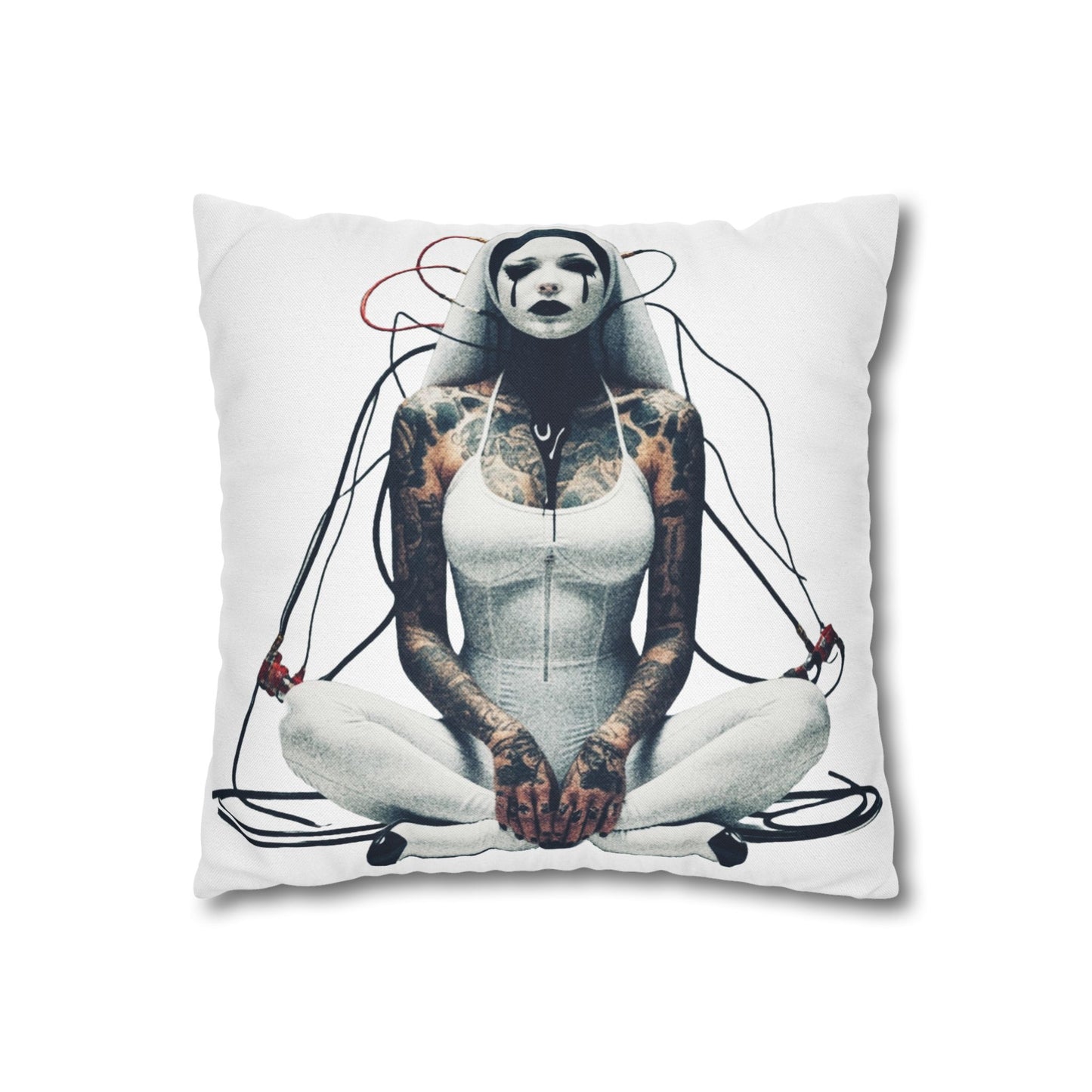 Unique Artistic Pillowcase with Futuristic Design, Decorative Cushion Cover for Home Decor, Gift for Art Lovers, Cozy Living Room Accessory