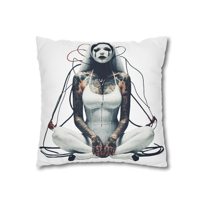 Unique Artistic Pillowcase with Futuristic Design, Decorative Cushion Cover for Home Decor, Gift for Art Lovers, Cozy Living Room Accessory