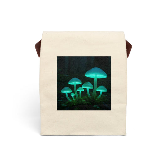 Glowing Mushroom Lunch Bag, Eco-Friendly Tote, Unique Gift for Nature Lovers, Picnic Essentials, Kids' Lunchbox