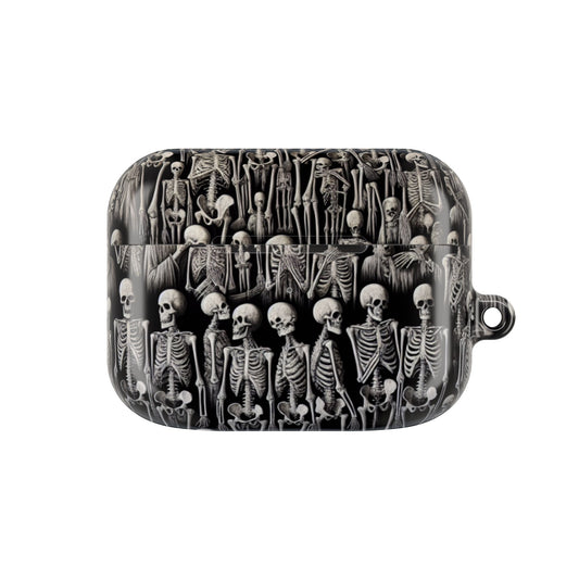 Skeleton Pattern AirPod Case, Cute Halloween Accessory, Spooky Gift for Music Lovers, Fun Phone Accessories, Unique Earbud Holder
