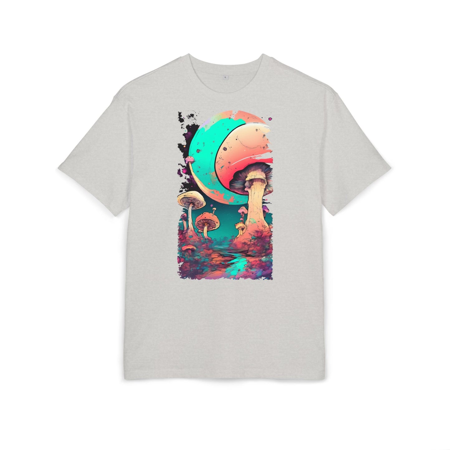 Cosmic Mushroom Graphic Tee, Unisex Oversized Shirt, Boho Vibe Top, Festival Wear, Unique Gift for Nature Lovers, Relaxed Fit Shirt