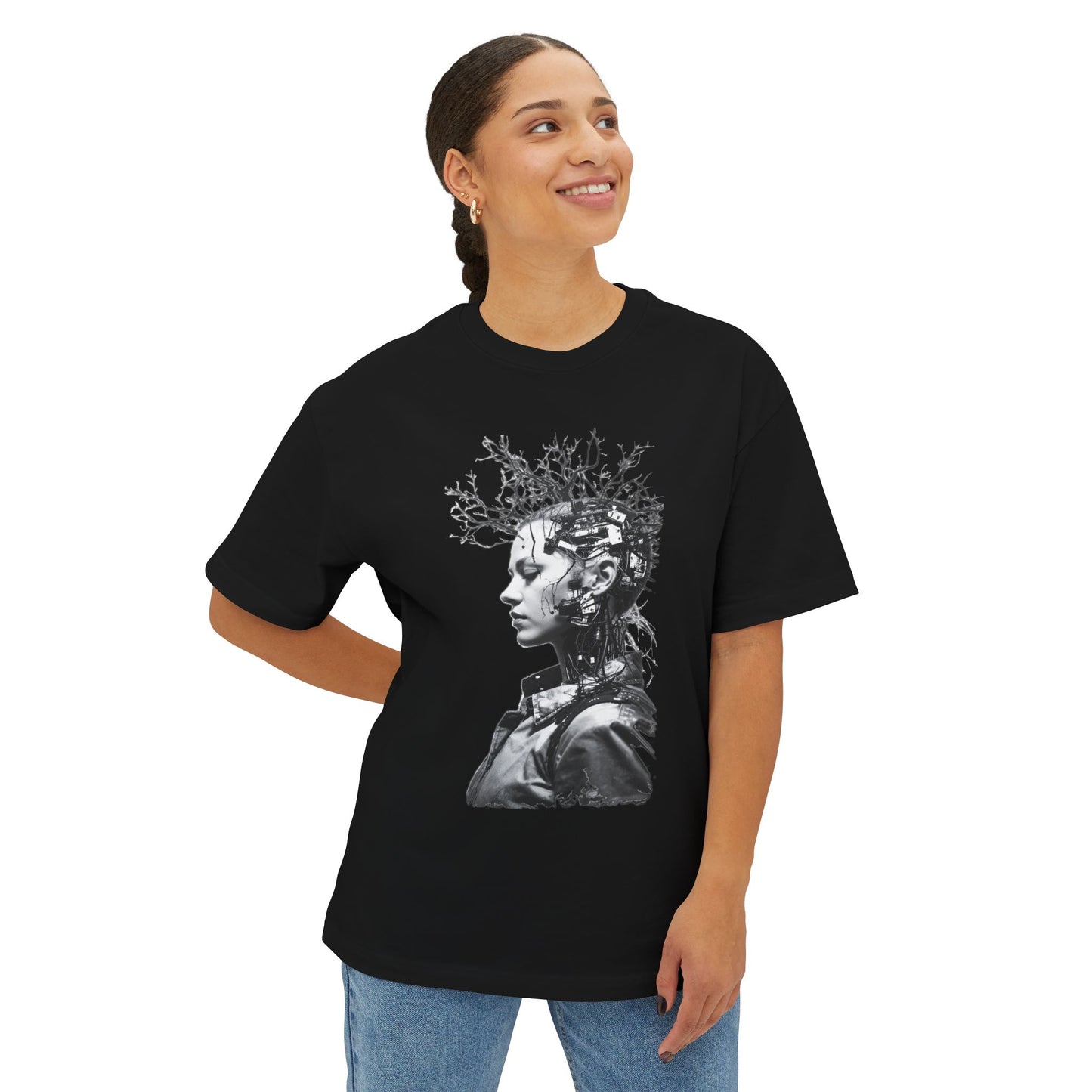 Eco-Friendly Unisex Oversized Tee Featuring Unique Abstract Design, Perfect for Casual Wear, Street Style, and Artistic Expression