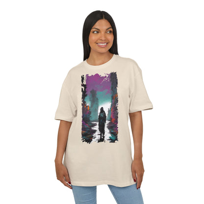 Unisex Oversized Graphic Tee with Forest Silhouette | Comfy Casual Wear, Gift for Nature Lovers, Ideal for Camping, Hiking, Everyday Style