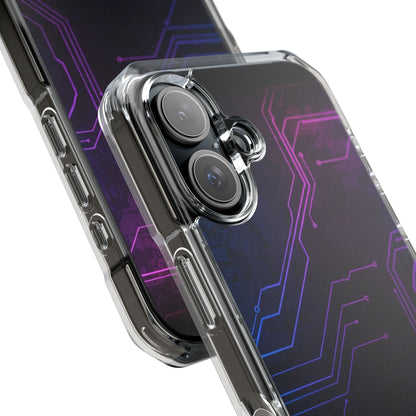 Magnetic Clear Phone Case - Tech-Inspired Design for Gamers, Stylish Protection, Gift for Tech Lovers, Phone Accessories, Customizable Case