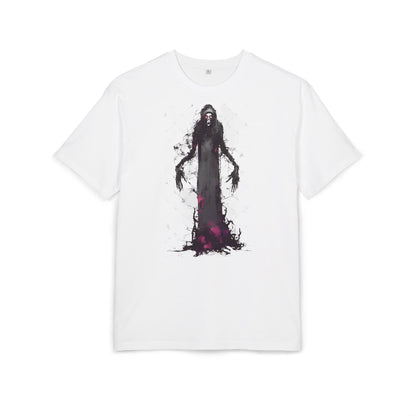 Eerie Spirit Unisex Heavy Oversize Tee, Halloween Costume T-Shirt, Casual Graphic Shirt, Gothic Tee, Spooky Art Apparel