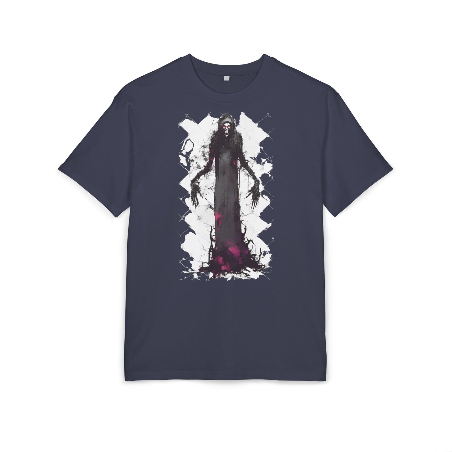 Eerie Spirit Unisex Heavy Oversize Tee, Halloween Costume T-Shirt, Casual Graphic Shirt, Gothic Tee, Spooky Art Apparel