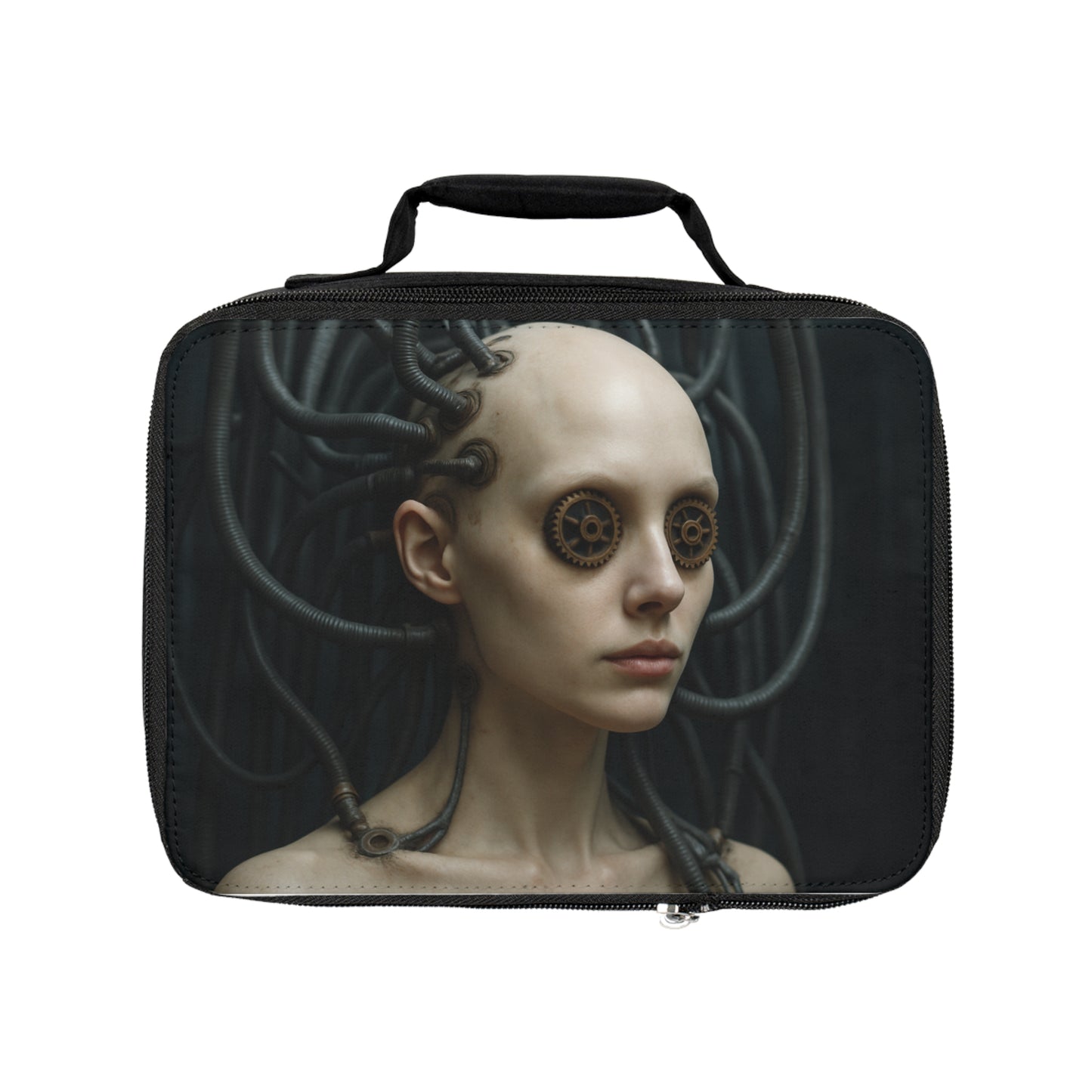 Futuristic Lunch Bag with Cyberpunk Design, Insulated Lunch Tote, Unique Gift for Tech Lovers, Back to School, Everyday Use, Food Carrier