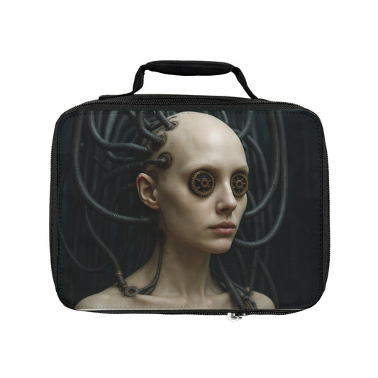 Futuristic Lunch Bag with Cyberpunk Design, Insulated Lunch Tote, Unique Gift for Tech Lovers, Back to School, Everyday Use, Food Carrier