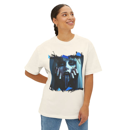 Edgy Oversized Tee - Unisex Graphic Shirt, Streetwear Fashion, Unique Gift for Him/Her, Casual or Trendy Look, Art Enthusiast Apparel