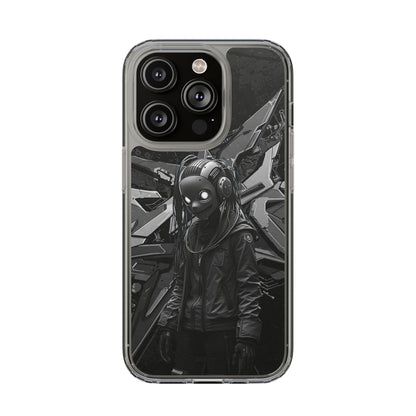 Anime-Inspired Clear Phone Case - Edgy Streetwear Style