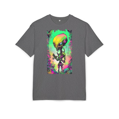 Cosmic Alien Art Tee - Unisex Heavy Oversize Tee, Retro Space Vibe Shirt, Gift for Sci-Fi Lovers, Casual Wear, Unique Graphic T-Shirt