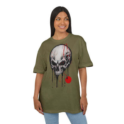 Gothic Skull Oversized Tee - Trendy Streetwear for Music Lovers, Grunge Style, Halloween Costume, Alternative Fashion, Graphic Tee