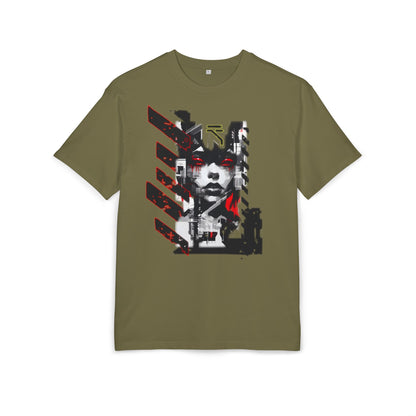 Unisex Heavy Oversize Tee with Urban Art Design - Streetwear Style Tee