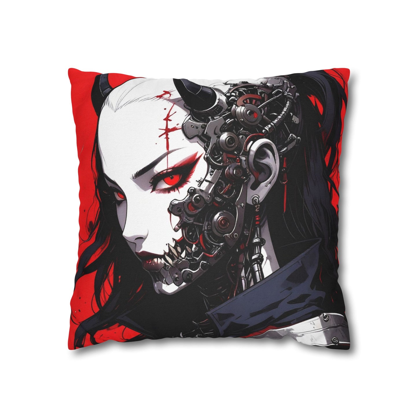 Futuristic Anime Style Pillowcase, Cyberpunk Decor, Gift for Anime Lovers, Home Accessories, Housewarming Present, Cozy Bedroom