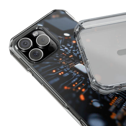 Magnetic Clear Impact Phone Case - Tech-Inspired Design, Perfect for Gadget Lovers, Birthday Gift, Tech Accessories, Durable Protection