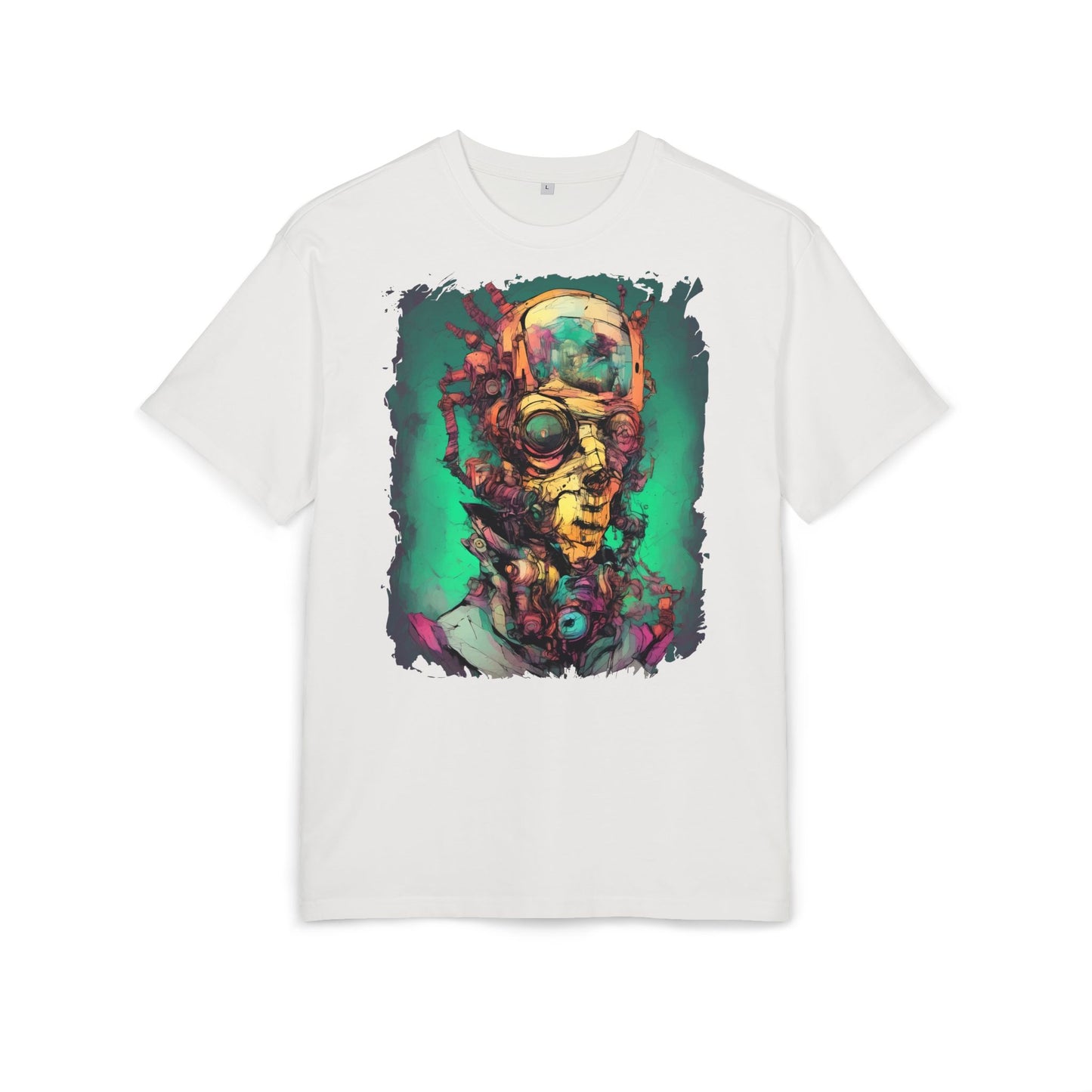 Artistic Oversize Tee Featuring Abstract Portrait, Unisex T-Shirt, Cool Graphic Tee, Streetwear Style, Unique Gifts for Art Lovers