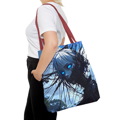 Futuristic Anime Tote Bag, Stylish Carry-All, Art Lover Gift, Unique Graphic Design Tote, Everyday Use Bag, Perfect for Shopping
