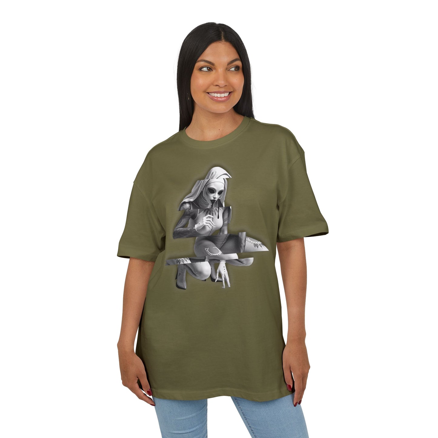 Unisex Heavy Oversize Tee with Horror Design