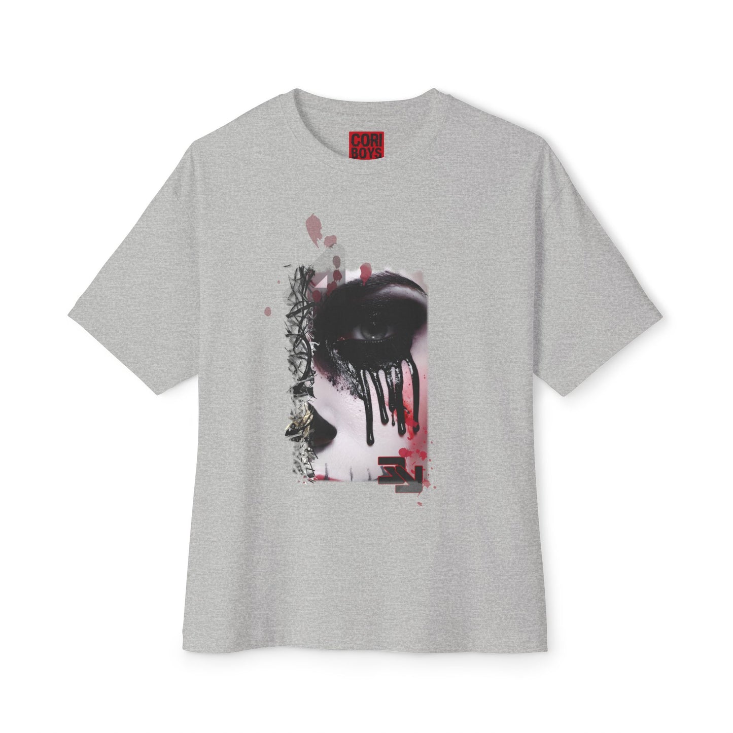 Chic Oversized Graphic Tee - Edgy Art Shirt, Casual Everyday Wear, Fashion Statement, Gift for Art Lovers, Unisex Street Style
