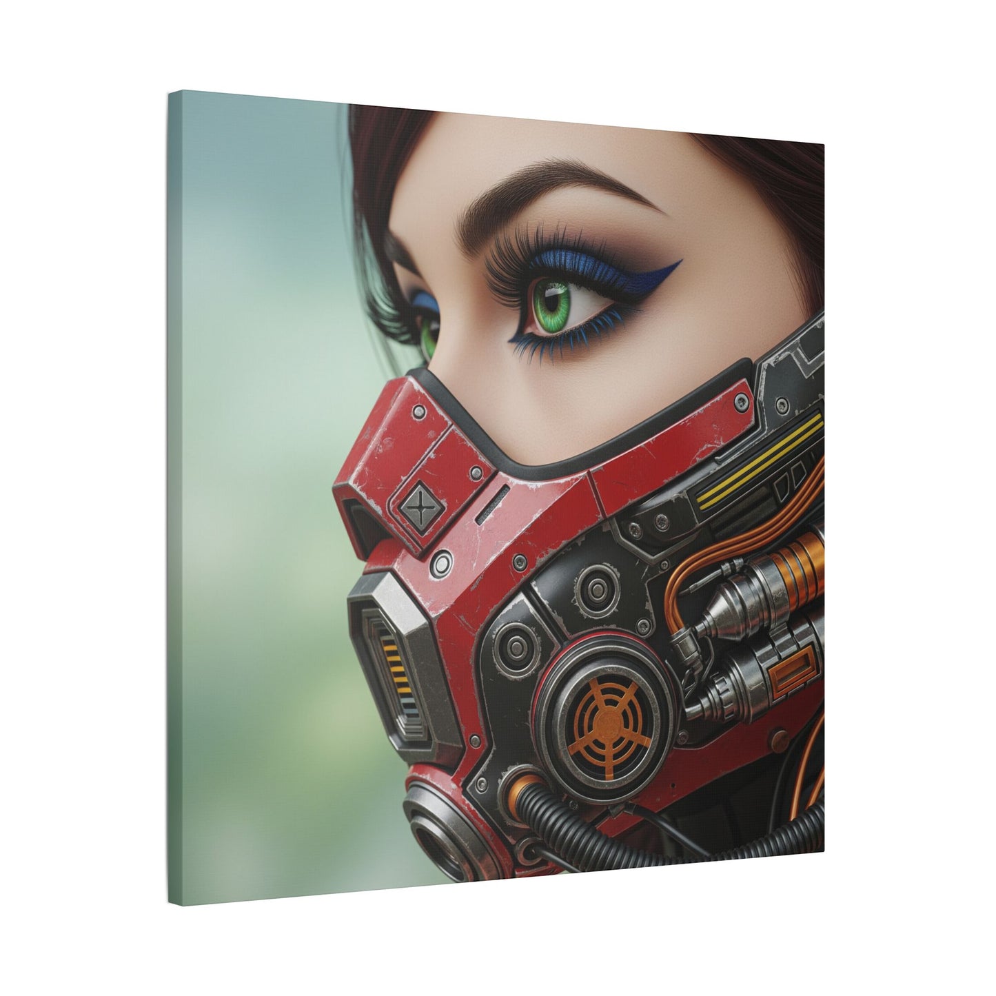 Futuristic Satin Canvas Art Print, Wall Decor for Gamers, Tech Enthusiasts, and Sci-Fi Fans, Unique Gift Idea for Birthdays