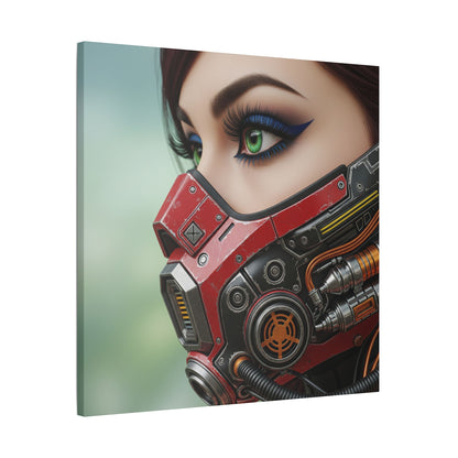 Futuristic Satin Canvas Art Print, Wall Decor for Gamers, Tech Enthusiasts, and Sci-Fi Fans, Unique Gift Idea for Birthdays