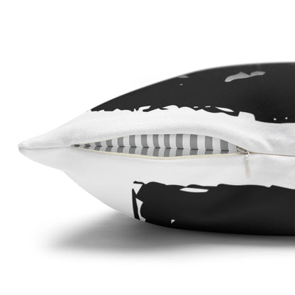 Stylish Spun Polyester Pillowcase, Decorative Accent, Unique Home Decor, Modern Living Room Cushion, Gift for Art Lovers