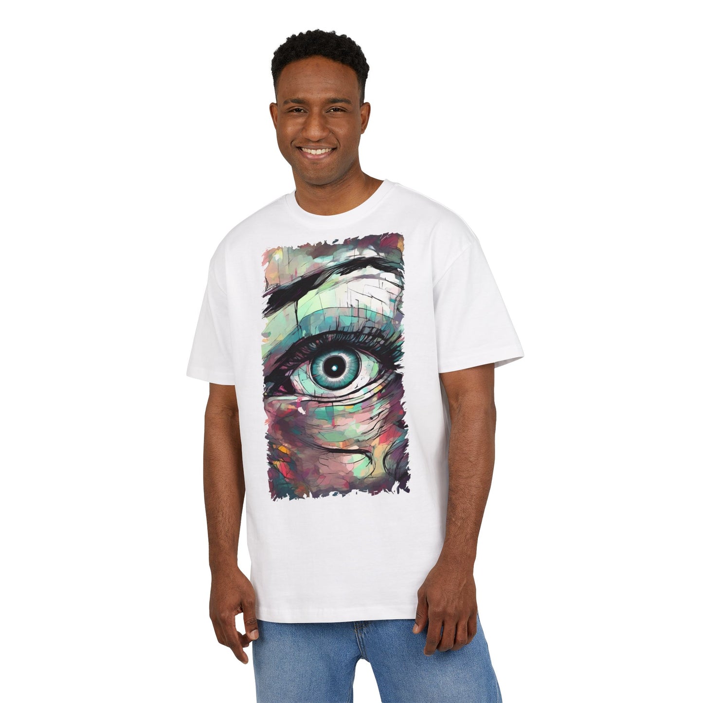 Artistic Eye Oversized Tee | Colorful Graphic T-Shirt, Unisex Shirt, Casual Fashion, Trendy Streetwear, Unique Gift Idea