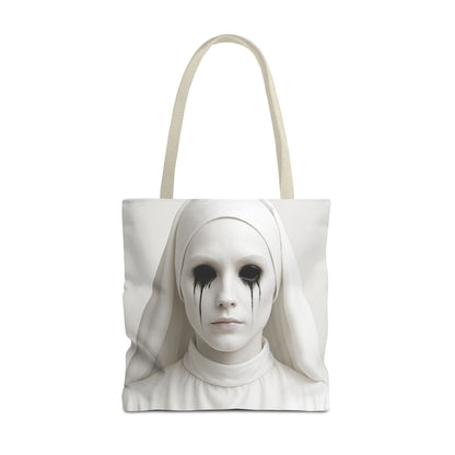 Eerie Art Tote Bag, Creepy Canvas Bag, Gothic Handbag, Unique Gift for Halloween, Spooky Decor, Horror Lover Accessories