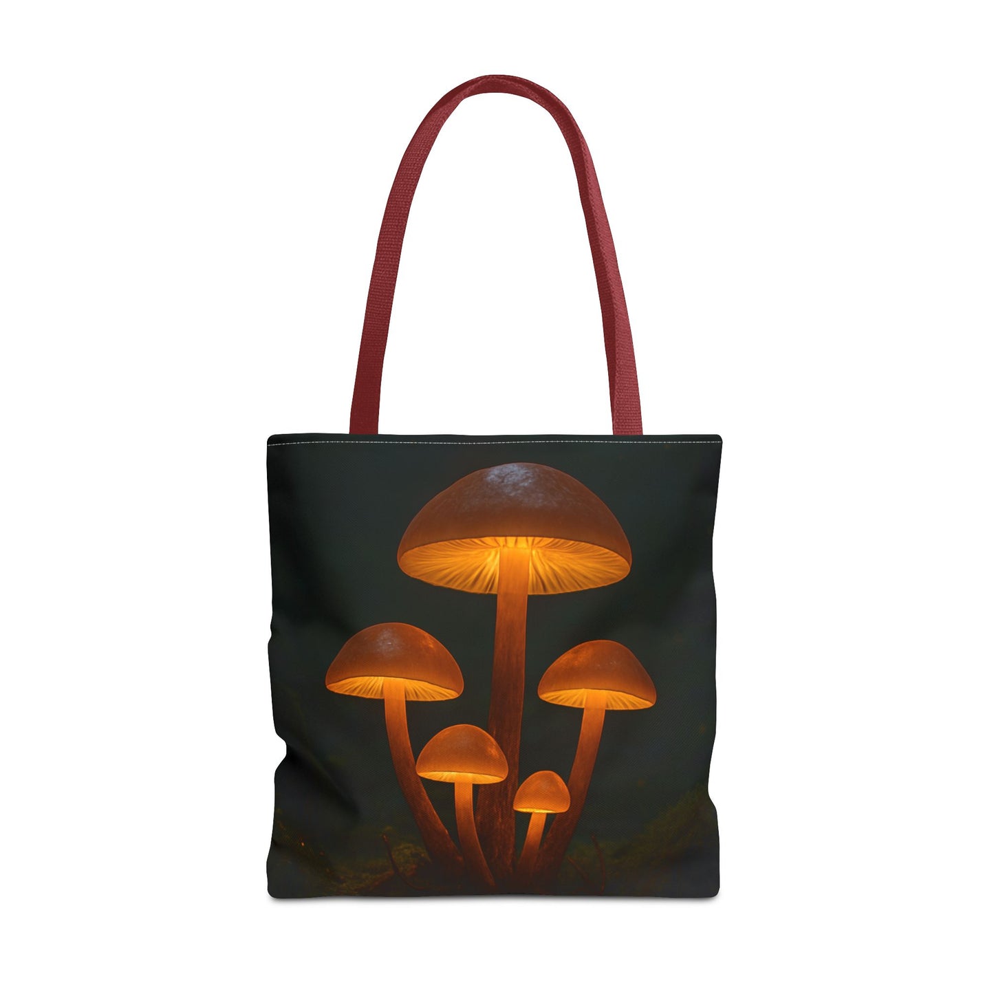 Illuminating Mushroom Tote Bag, Eco-Friendly Grocery Bag, Boho Chic Canvas Purse, Gift for Nature Lovers, Festival Tote