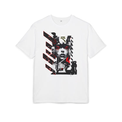 Unisex Heavy Oversize Tee with Urban Art Design - Streetwear Style Tee
