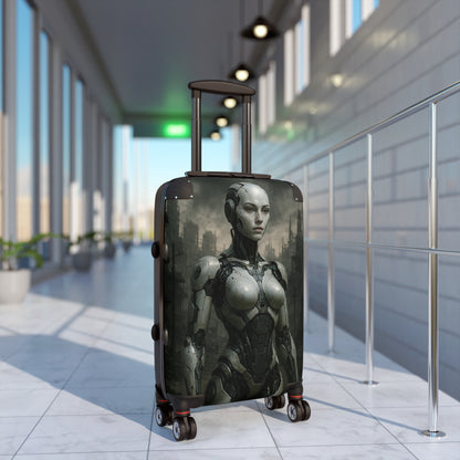 Futuristic Robot Suitcase | Travel Gear, Luggage, Gift for Tech Lovers, Adventure Bag, Unique Travel Accessories