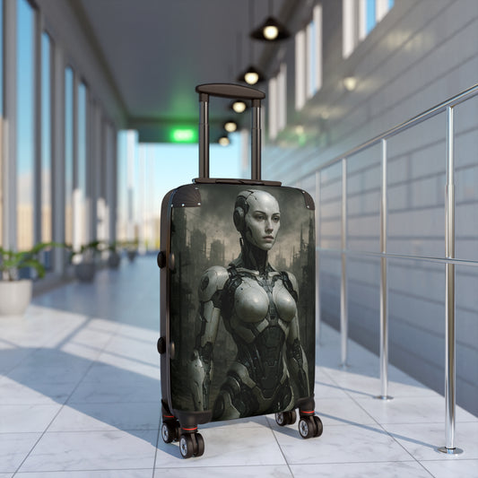 Futuristic Robot Suitcase | Travel Gear, Luggage, Gift for Tech Lovers, Adventure Bag, Unique Travel Accessories