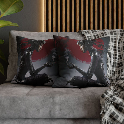 Futuristic Robot Love Pillowcase, Cyberpunk Decor, Gift for Tech Lovers, Modern Home Accent, Unique Housewarming Present