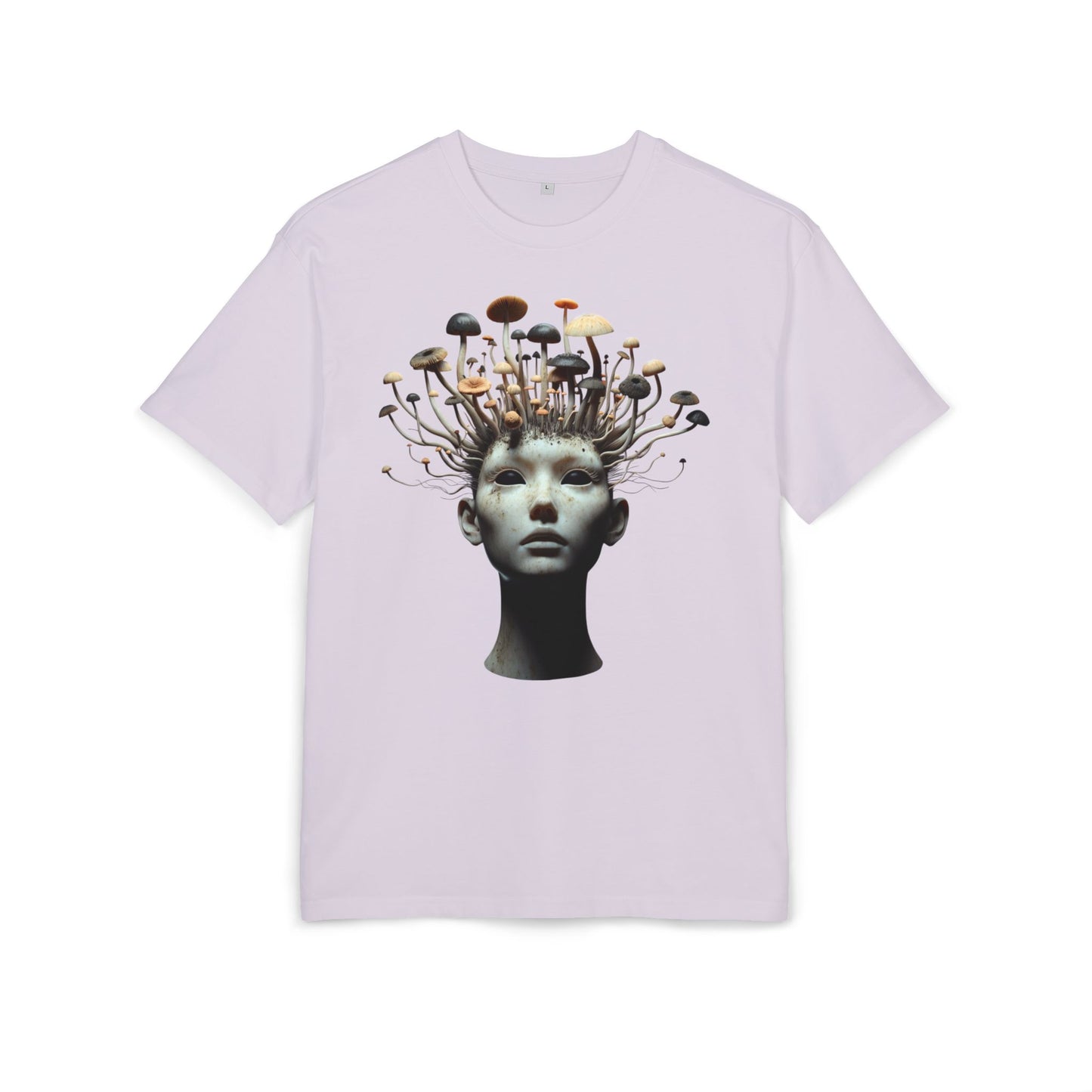 Unisex Heavy Oversize Tee - Artistic Mushroom Graphic Tee